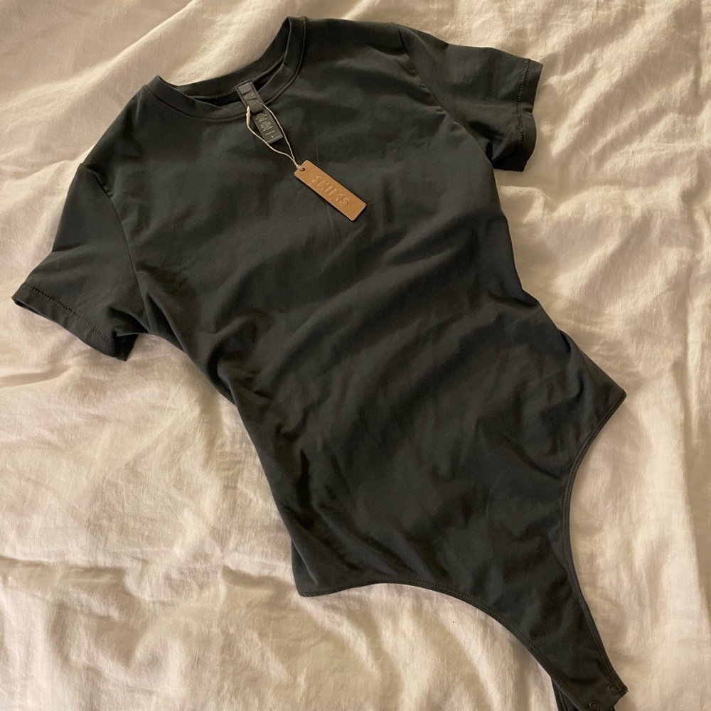 SKIMS cotton grey bodysuit